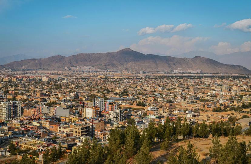 Cityscape of Kabul in Afghanistan