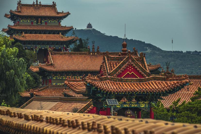 Brown and Red Temple