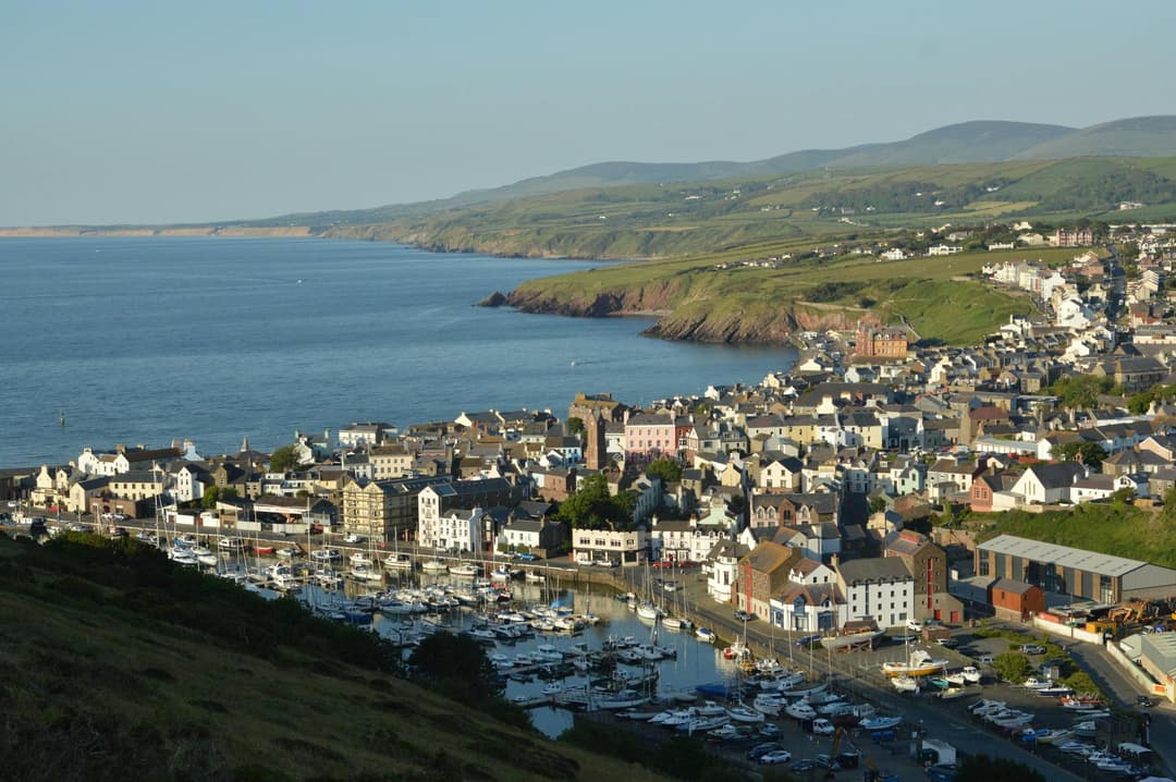 Marina of a Small Seaside Town on Isle of Man