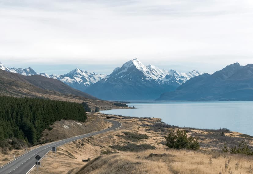 Scenic View of the Mountains in Canterbury, New Zealand