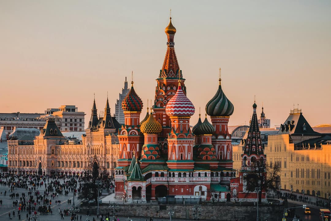 The Famous Saint Basil's Cathedral in Russia